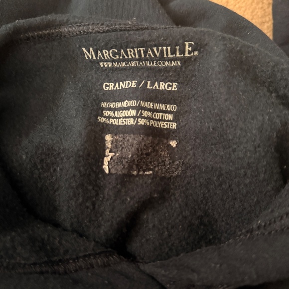 Jimmy Buffet Margaritaville Cancun Navy blue Long sleeve Sweatshirt Sz L - Picture 2 of 7